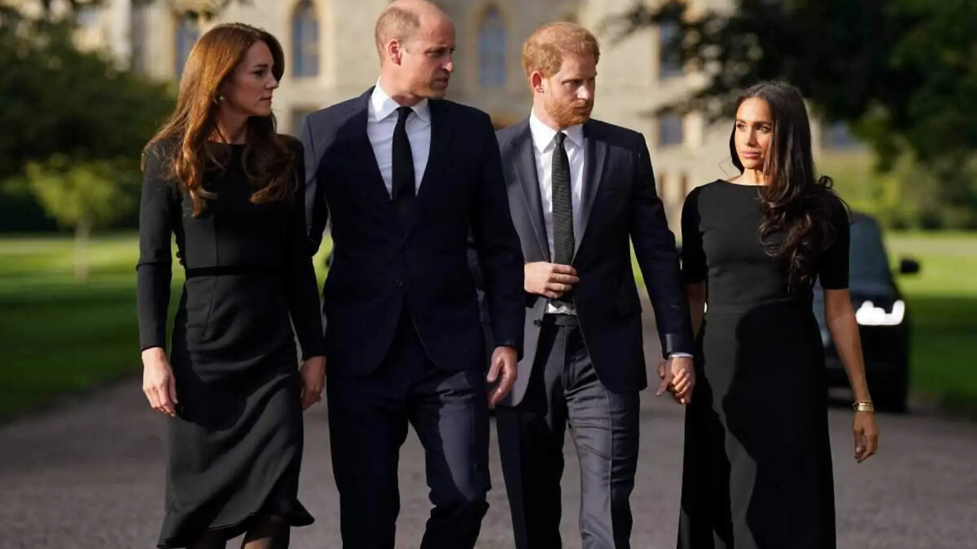 William y Harry con Kate y Meghan se reencuentran